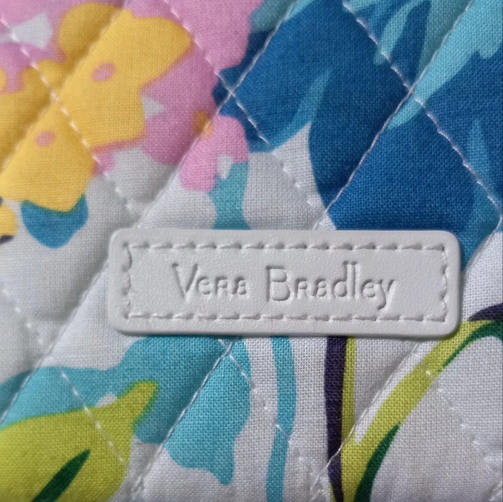 Vera Bradley Floral Quilted Case in Blue and Yellow
